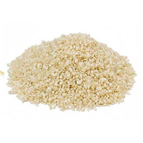 Raw white sesame seeds