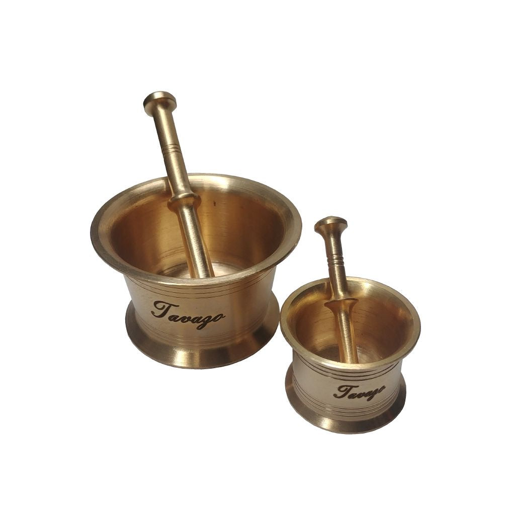 Brass grinder or havang for saffron